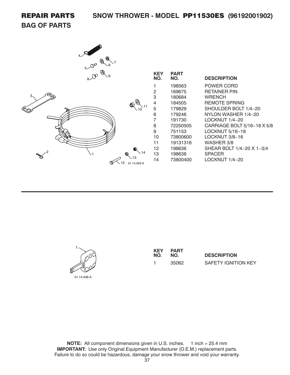 Poulan 420915 User Manual | Page 37 / 40