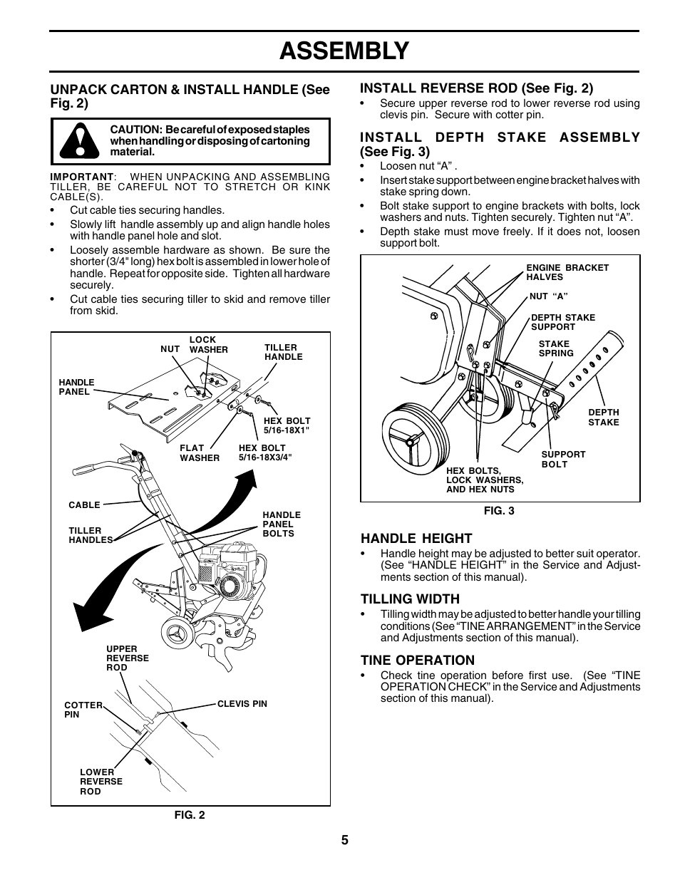Assembly | Poulan 176843 User Manual | Page 5 / 24