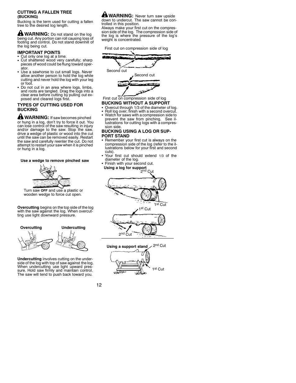 Poulan 330 User Manual | Page 12 / 17