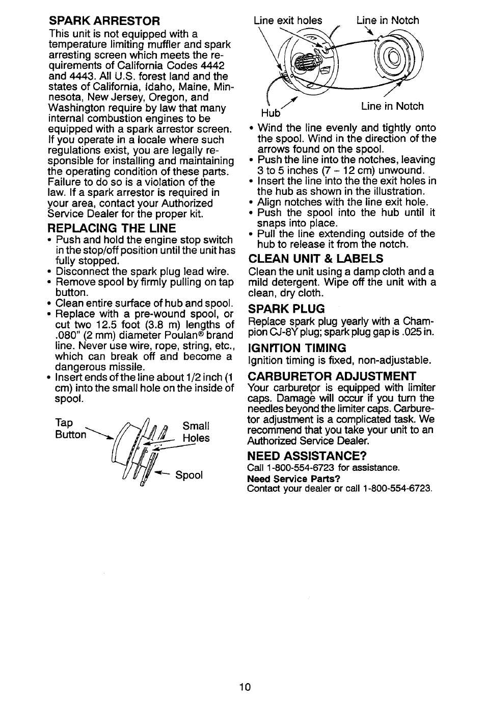 Poulan PT7000 User Manual | Page 10 / 12