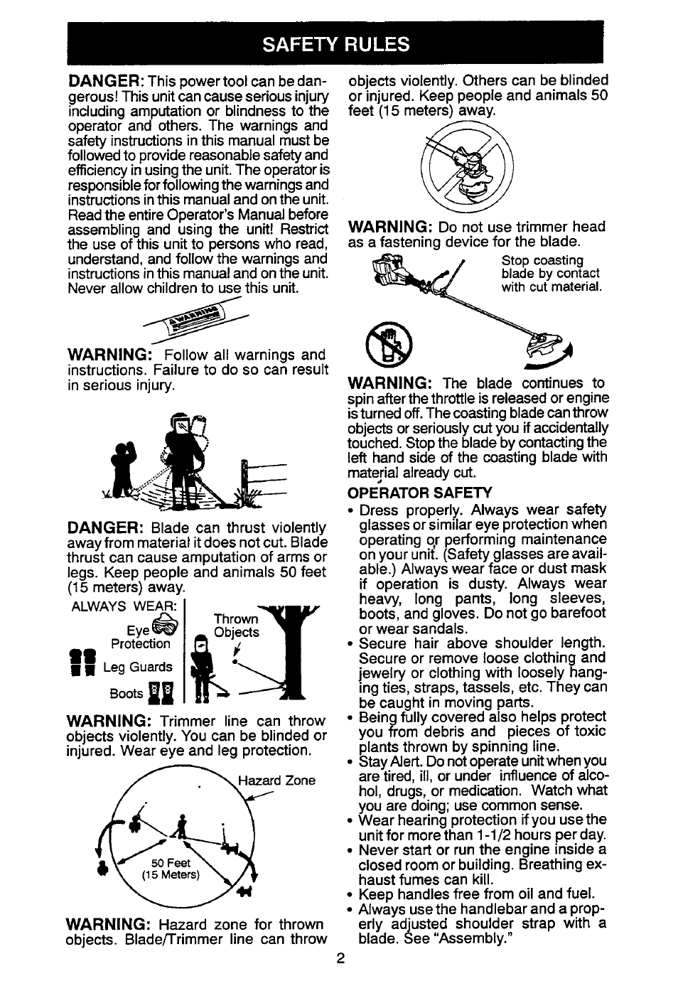 Safety rules | Poulan PT7000 User Manual | Page 2 / 12
