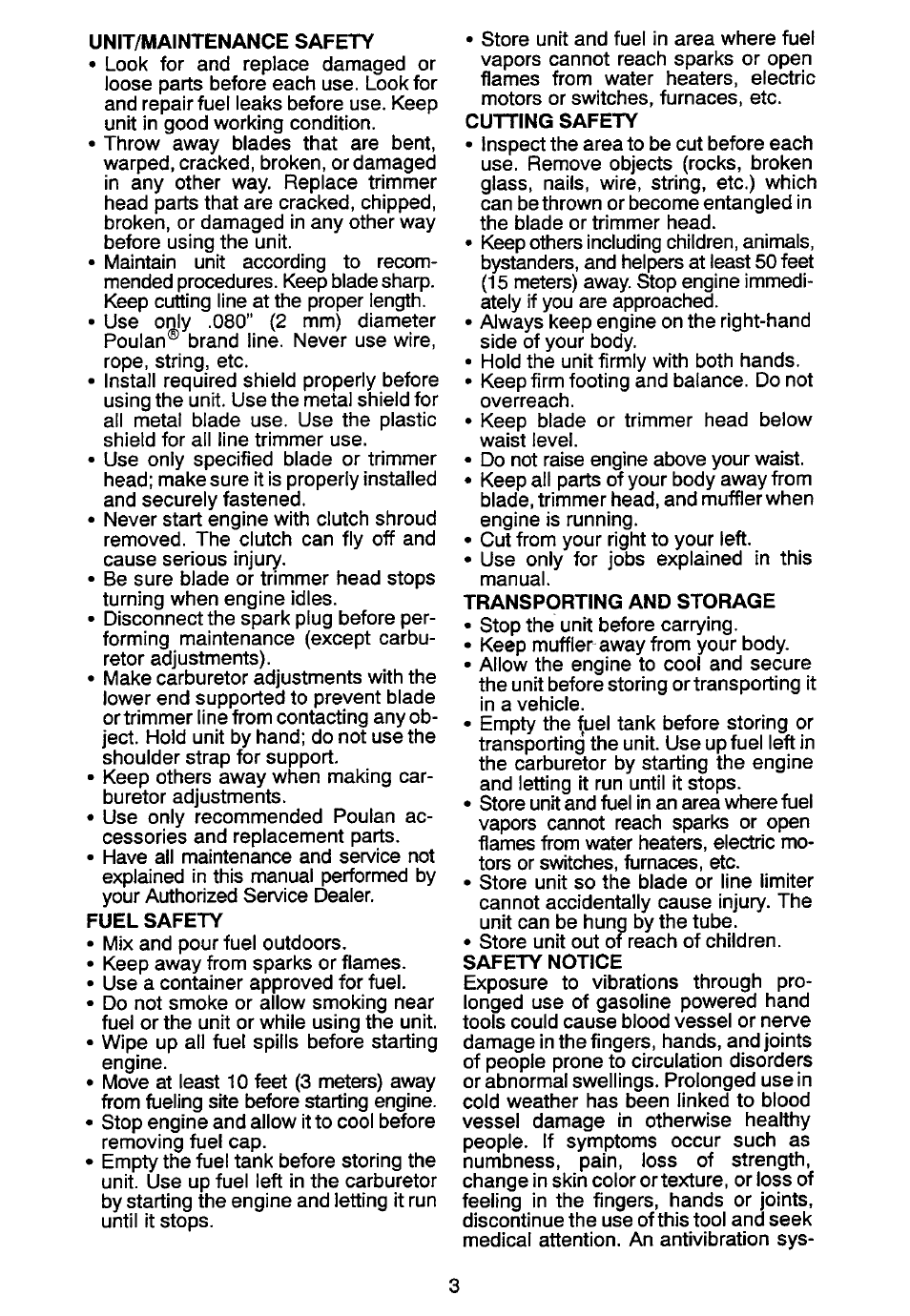 Poulan PT7000 User Manual | Page 3 / 12