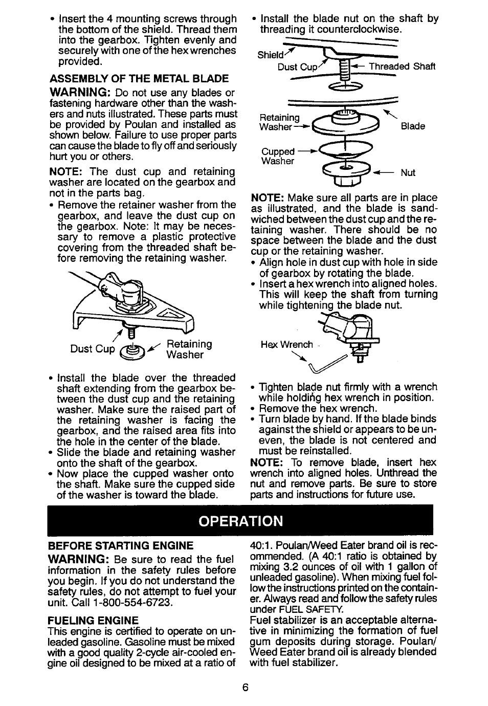 Poulan PT7000 User Manual | Page 6 / 12
