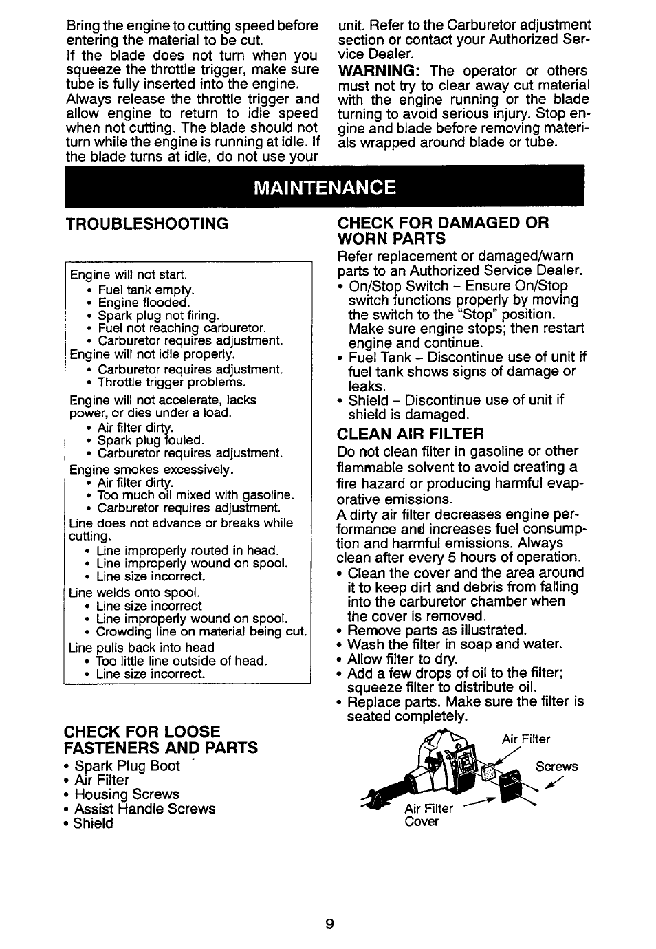 Poulan PT7000 User Manual | Page 9 / 12