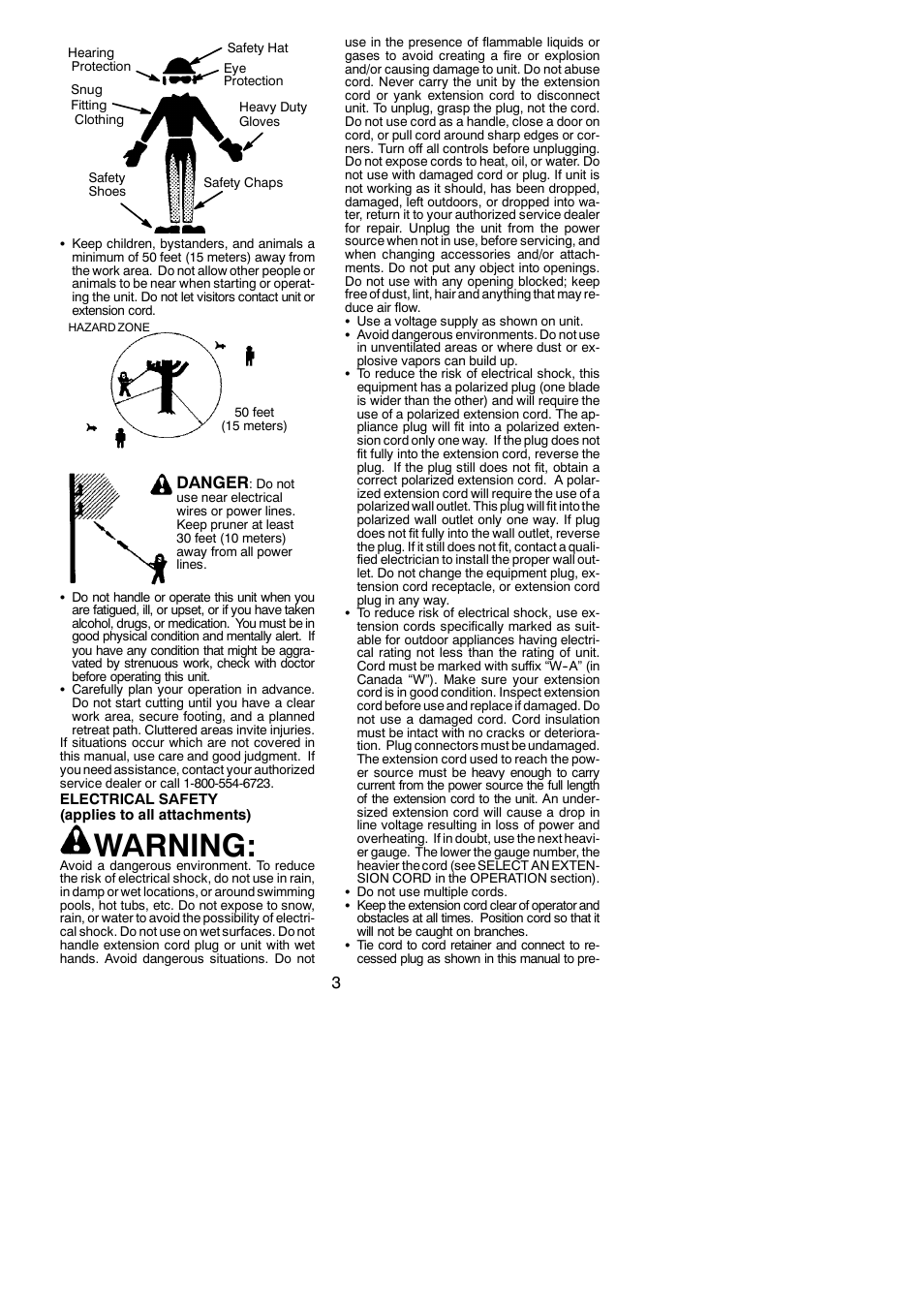 Warning, Danger | Poulan 810 EPT User Manual | Page 3 / 19