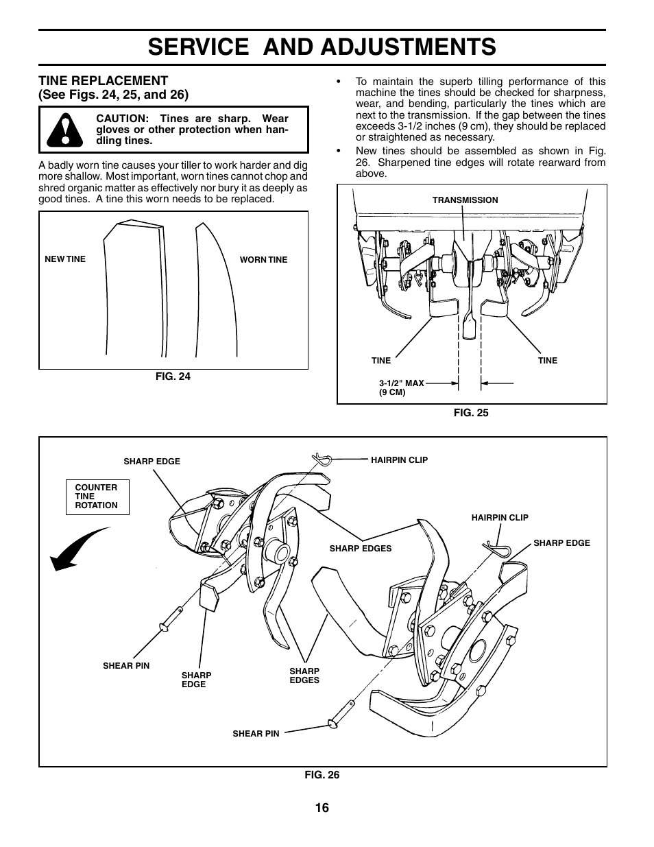Service and adjustments | Poulan 184865 User Manual | Page 16 / 28