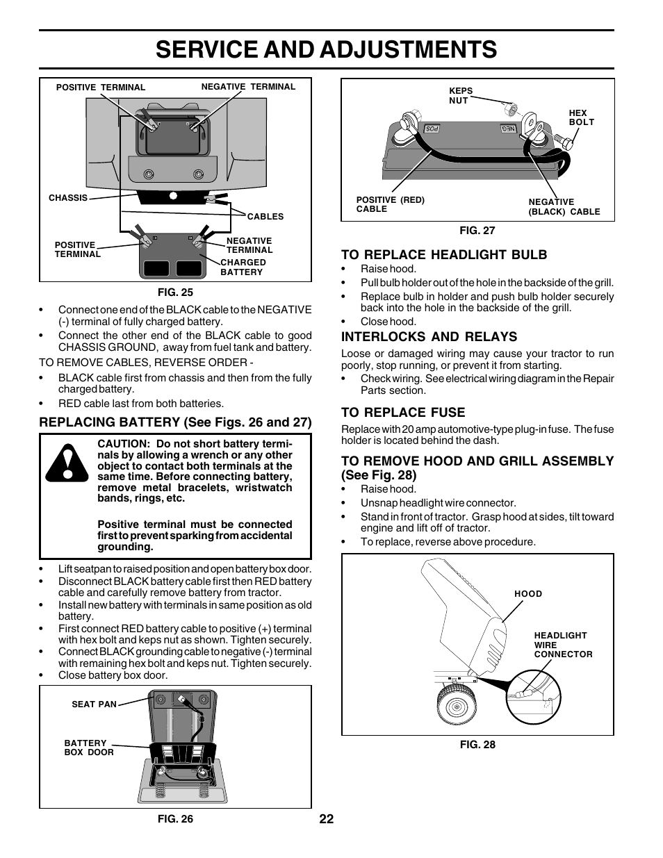 Service and adjustments | Poulan 178097 User Manual | Page 22 / 48
