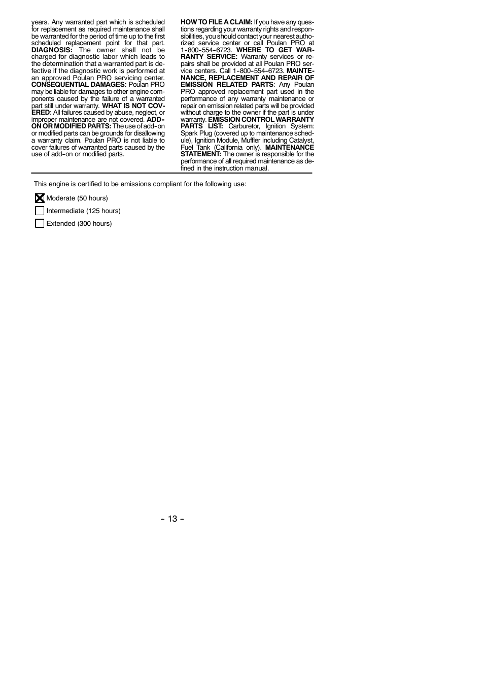 Poulan 545137223 User Manual | Page 13 / 13