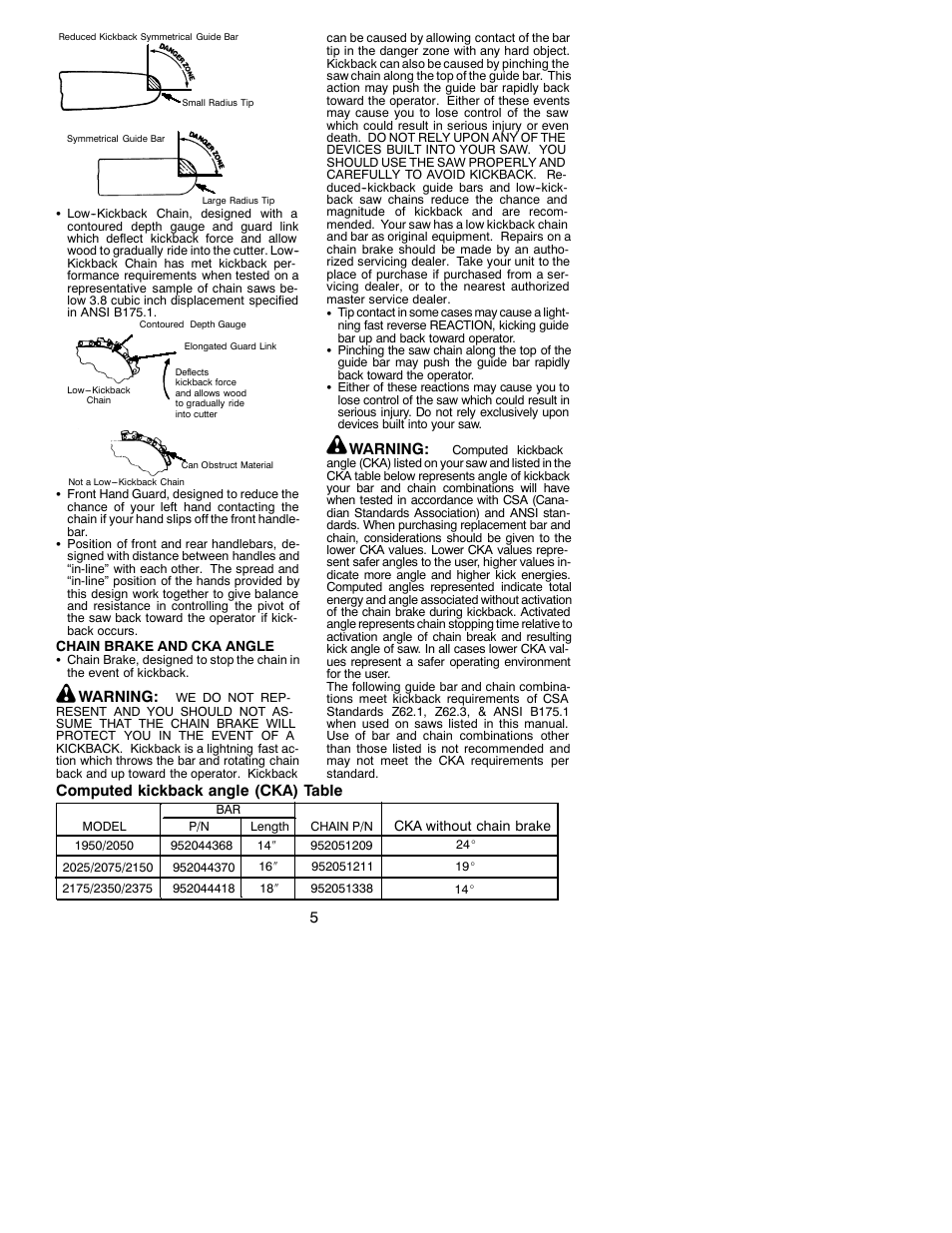 Poulan 530086528 User Manual | Page 5 / 17