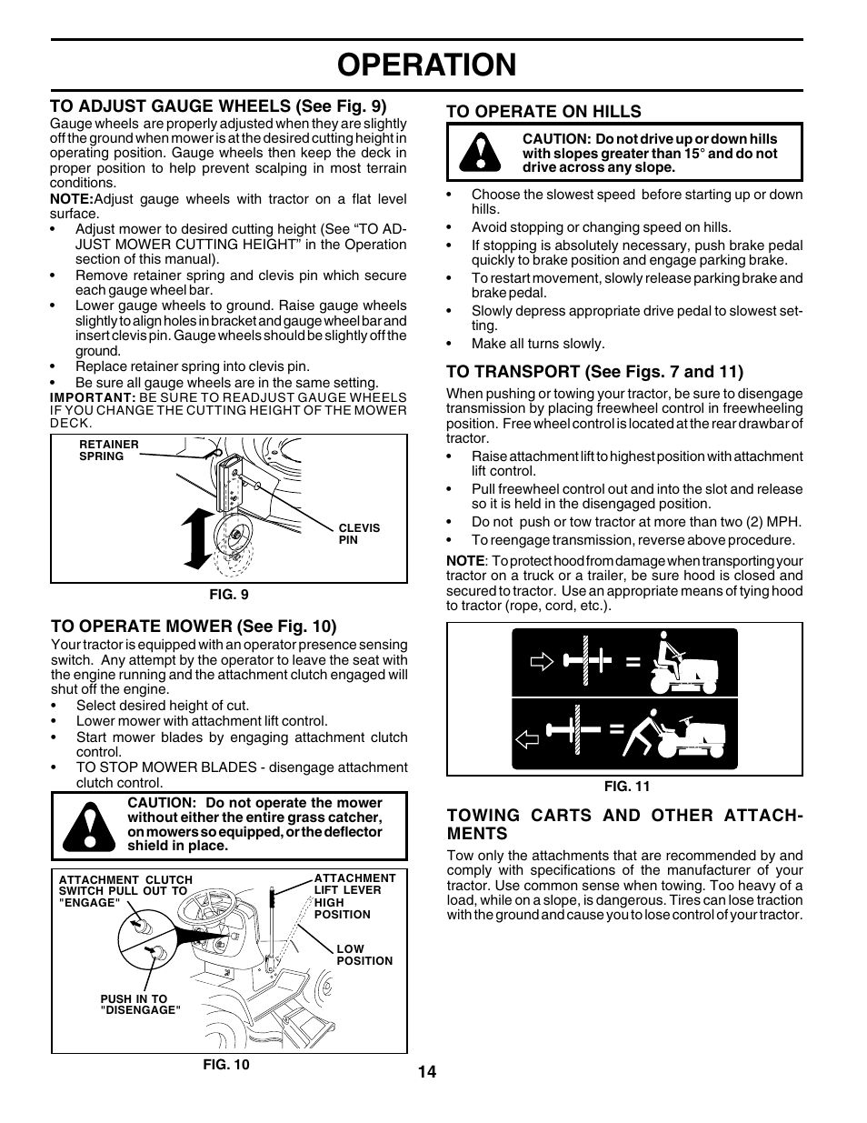 Operation | Poulan 179419 User Manual | Page 14 / 48