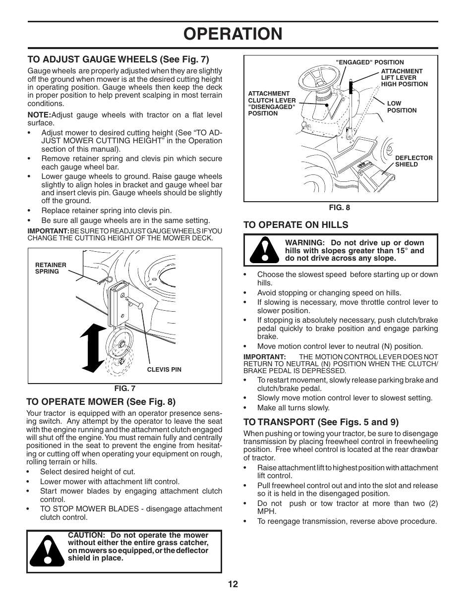 Operation | Poulan 188781 User Manual | Page 12 / 48