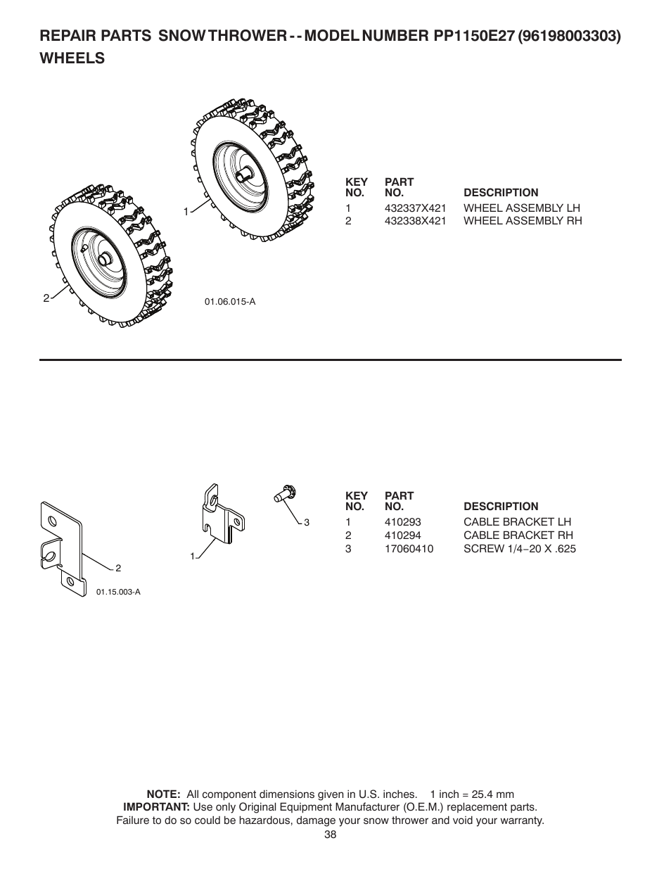 Wheels | Poulan 437126 User Manual | Page 38 / 44