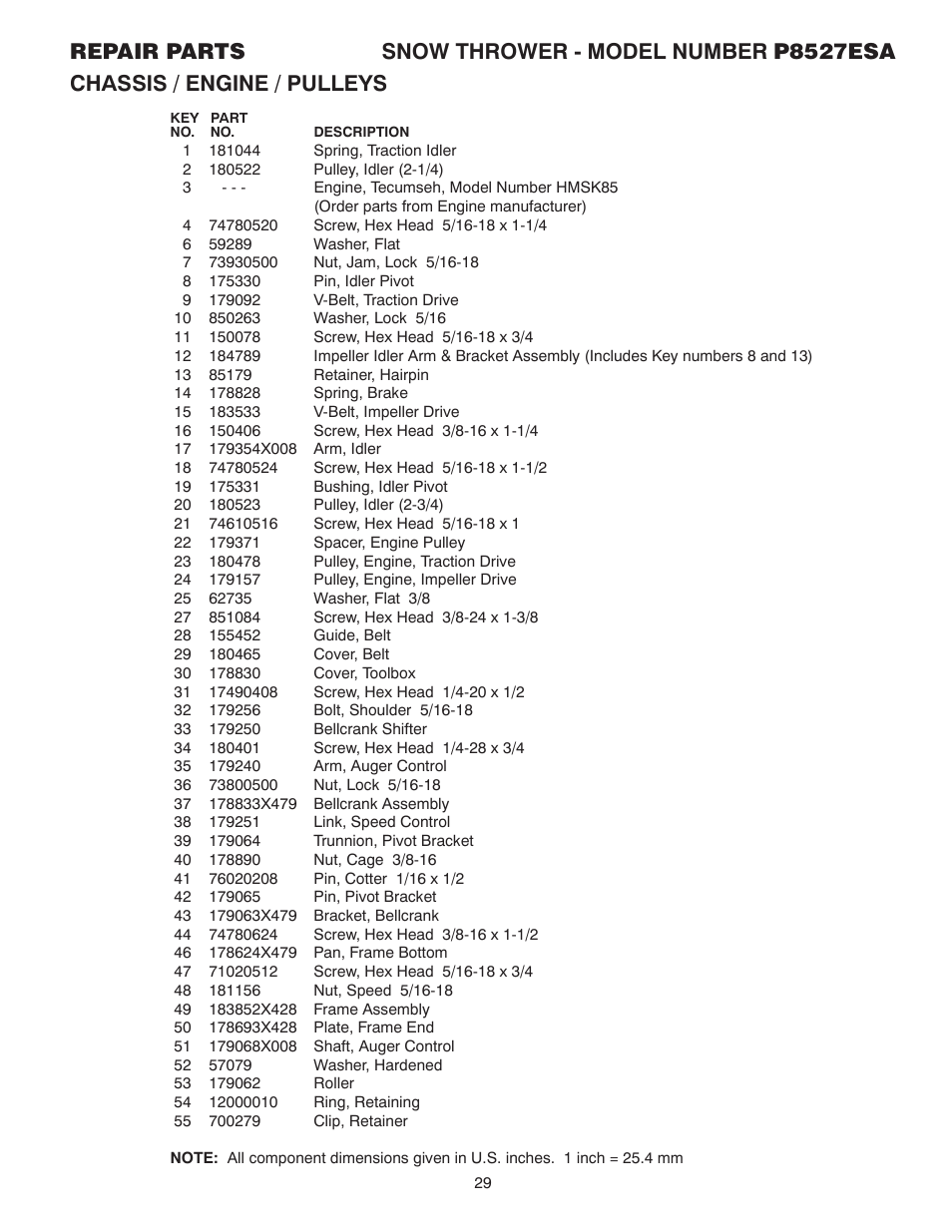 Poulan 185143 User Manual | Page 29 / 32