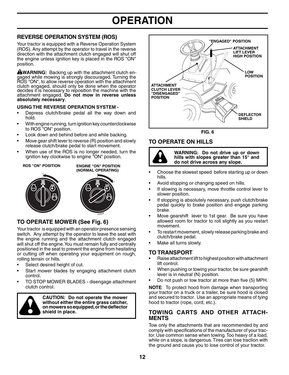 Operation | Poulan 401152 User Manual | Page 12 / 30