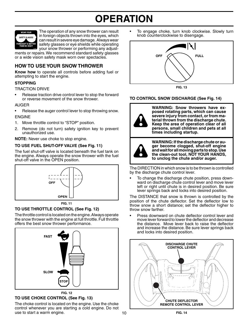 Operation, How to use your snow thrower | Poulan 192042 User Manual | Page 10 / 20