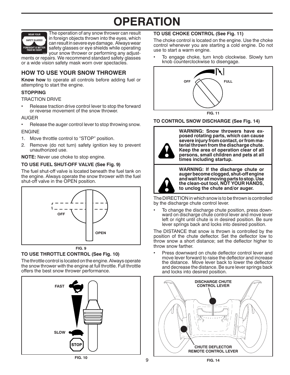 Operation, How to use your snow thrower | Poulan 421028 User Manual | Page 9 / 40