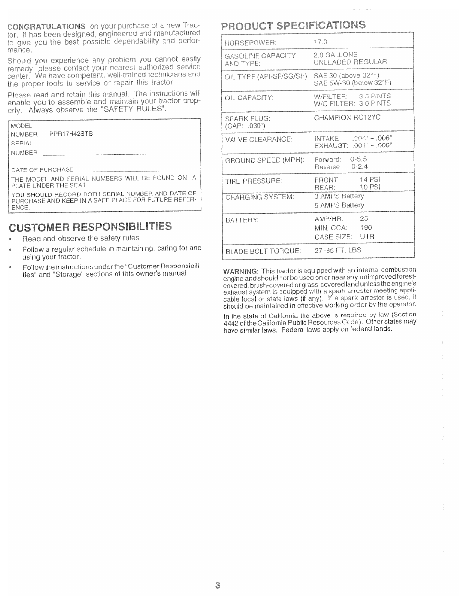 Customep hespori-iblijtpes | Poulan 169482 User Manual | Page 3 / 42