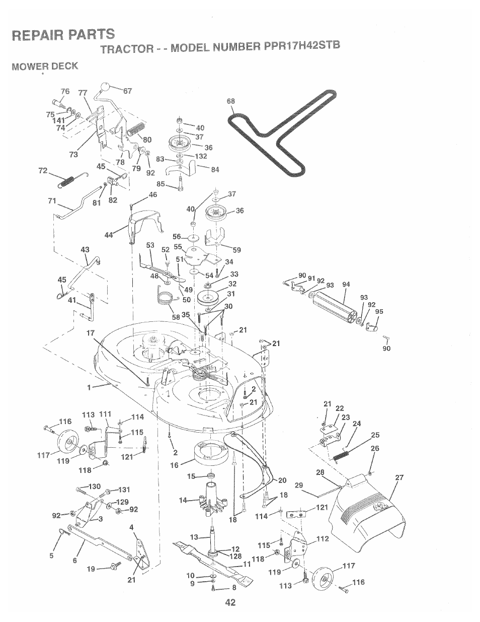 Repair parts | Poulan 169482 User Manual | Page 36 / 42