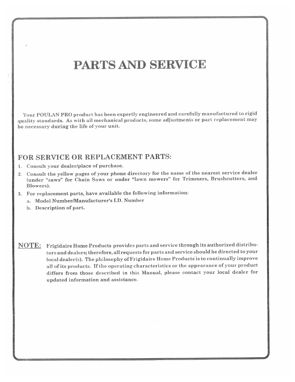 Hn{ m.flvlcf or, Parts | Poulan 169482 User Manual | Page 42 / 42