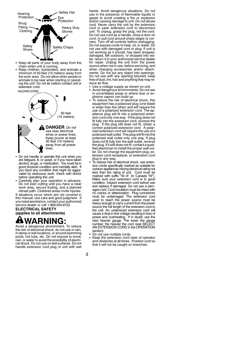 Warning, Danger | Poulan 545117550 User Manual | Page 3 / 17