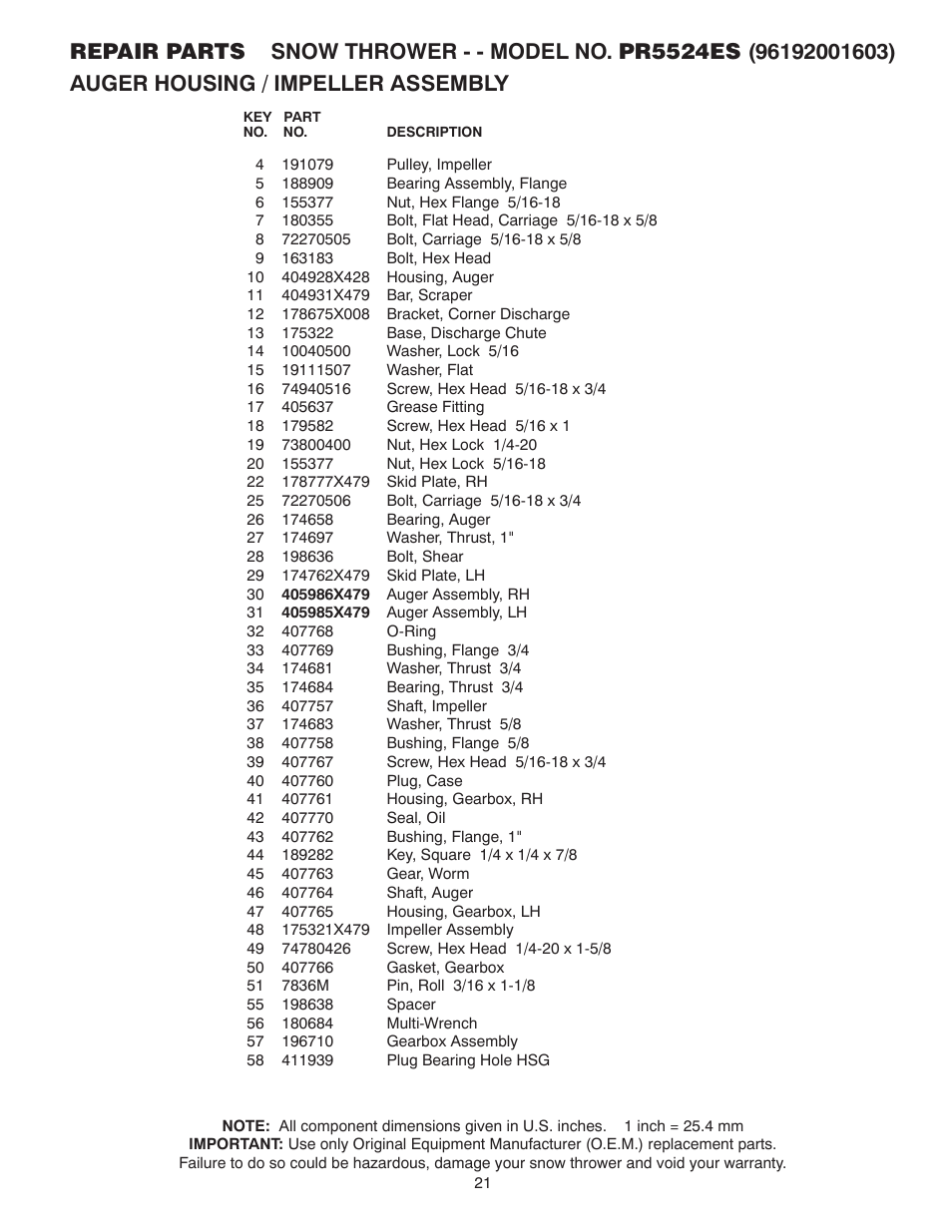Poulan 418962 User Manual | Page 21 / 32