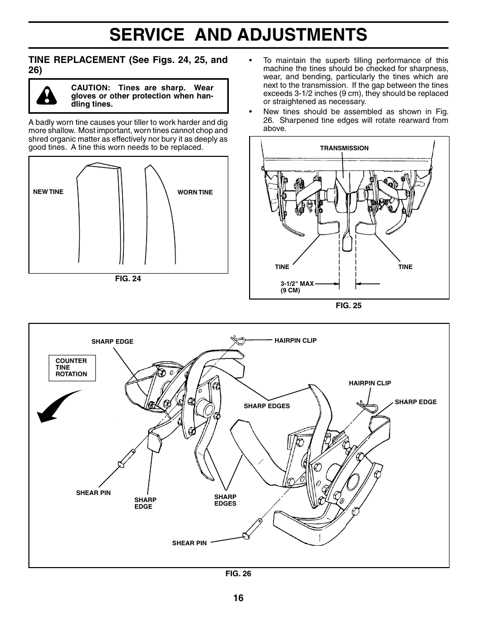 Service and adjustments | Poulan PRRT65B User Manual | Page 16 / 28