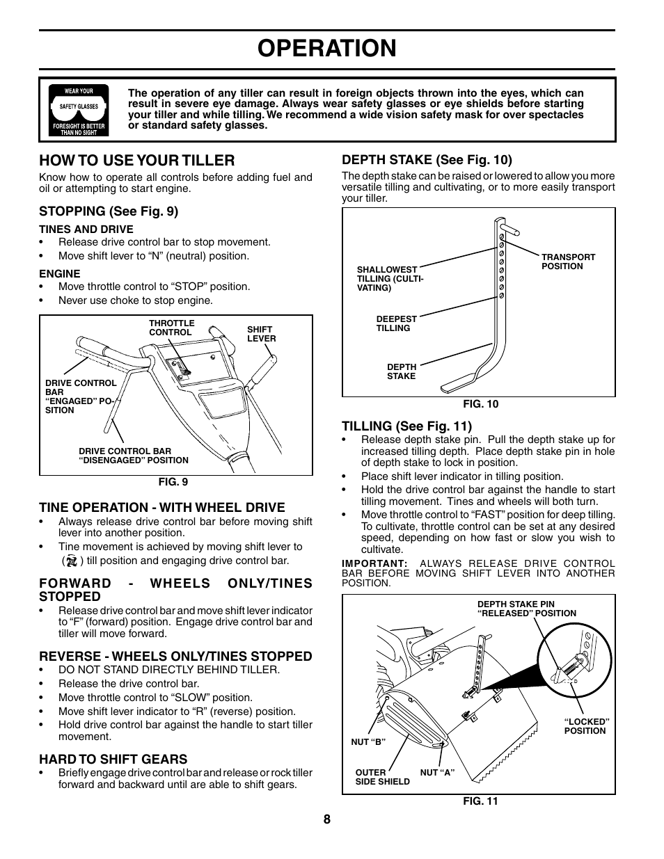 Operation, How to use your tiller | Poulan PRRT65B User Manual | Page 8 / 28