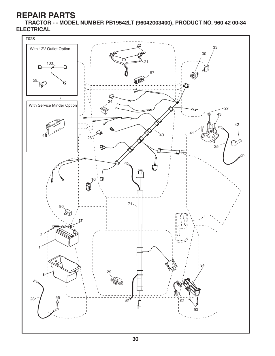 Repair parts | Poulan 411188 User Manual | Page 30 / 48