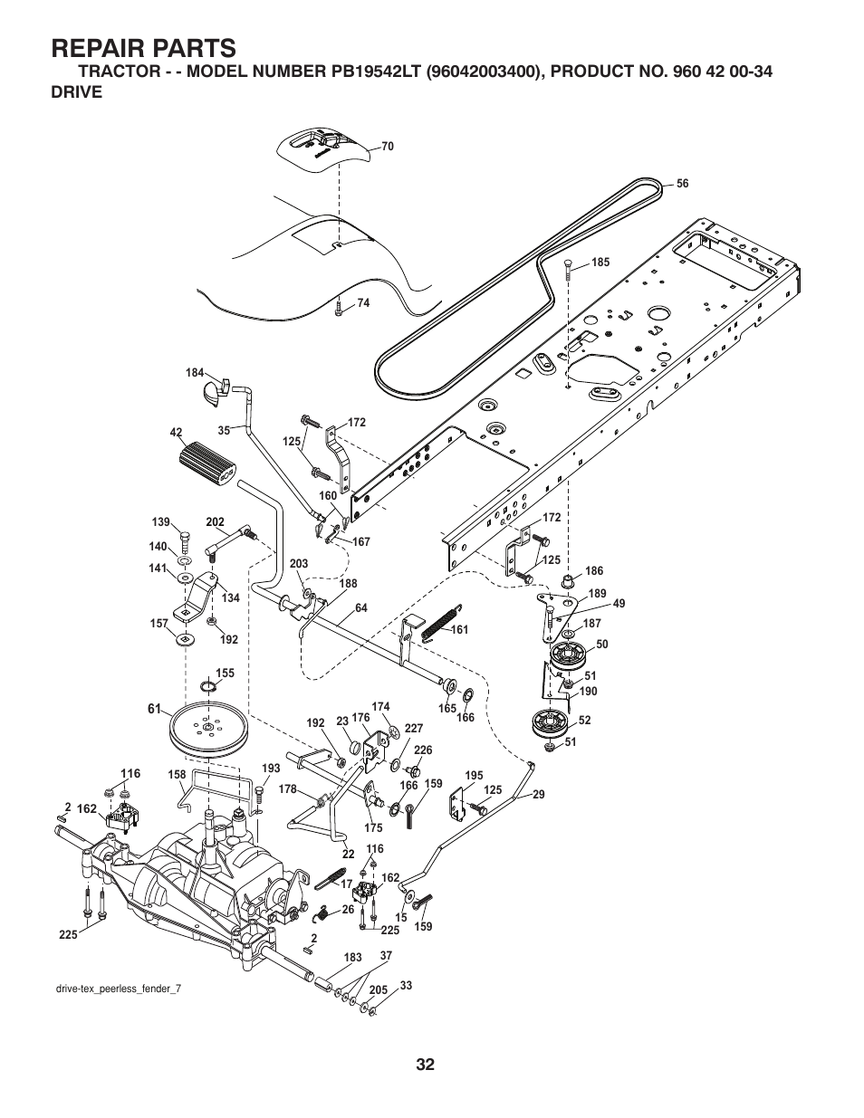 Repair parts | Poulan 411188 User Manual | Page 32 / 48
