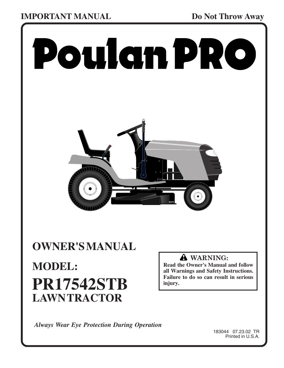 Poulan 183044 User Manual | 52 pages