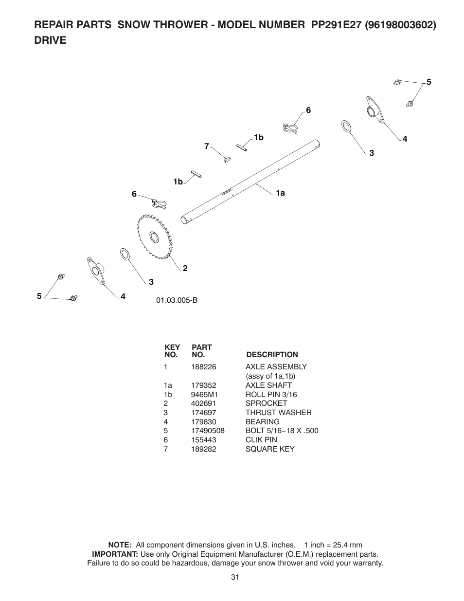 Drive | Poulan 437921 User Manual | Page 31 / 40