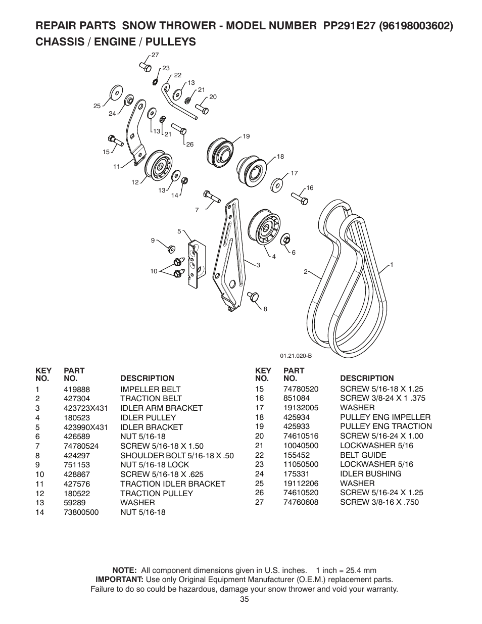 Poulan 437921 User Manual | Page 35 / 40