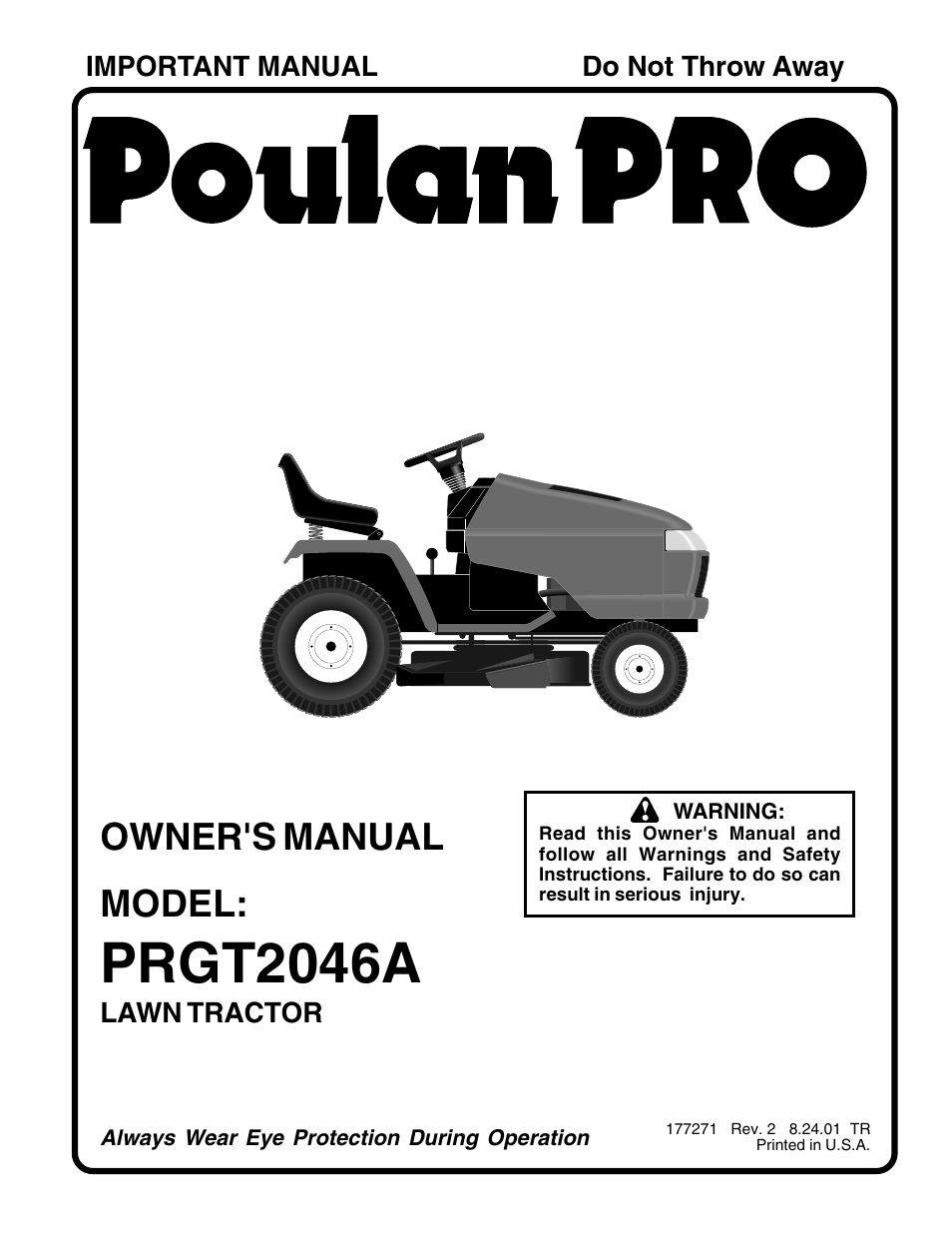 Poulan 177271 User Manual | 52 pages