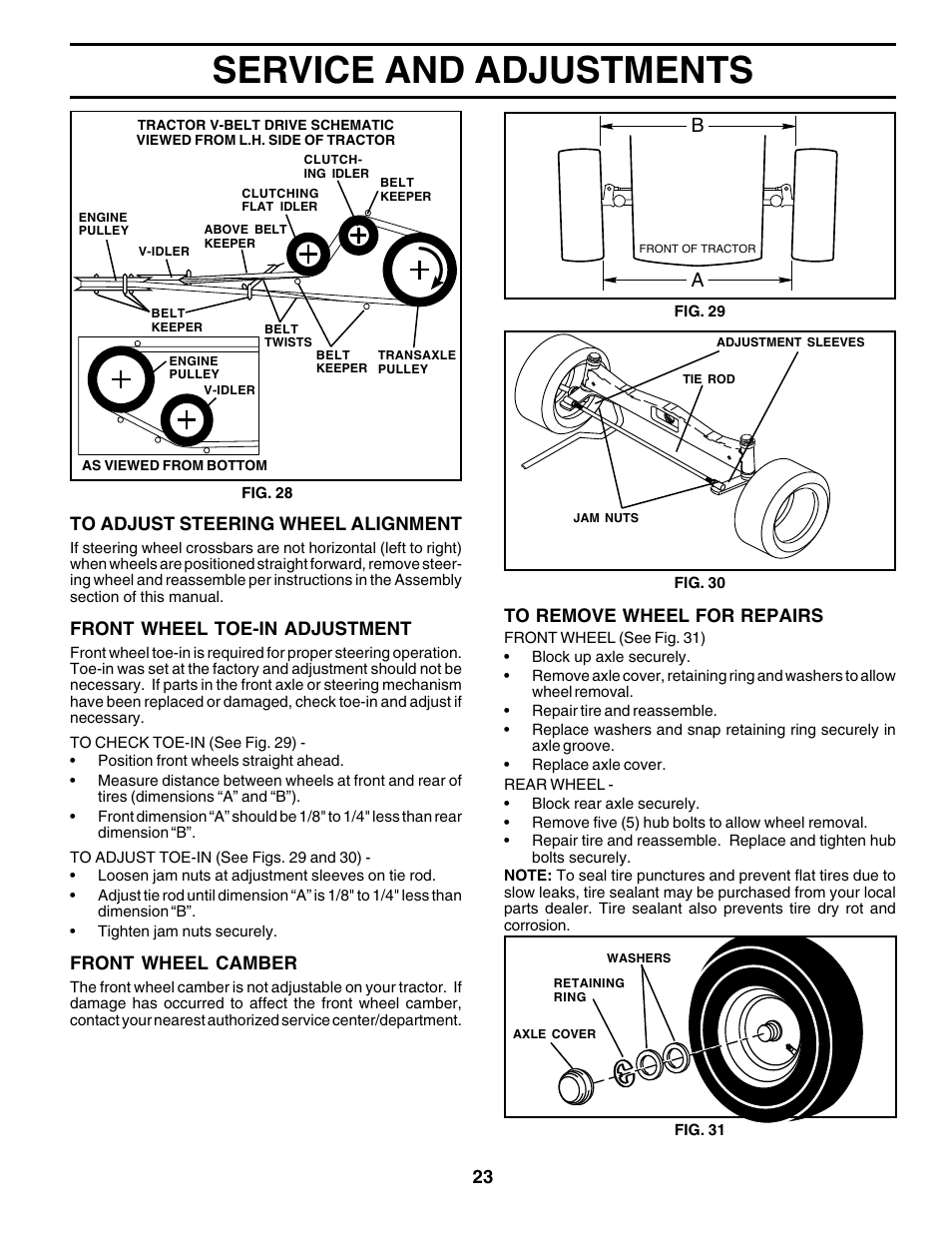 Service and adjustments | Poulan 177271 User Manual | Page 23 / 52