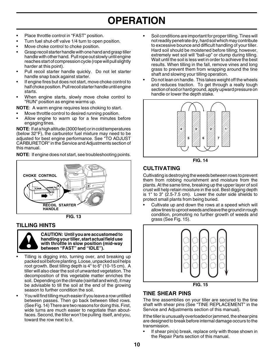 Operation | Poulan 175680 User Manual | Page 10 / 28