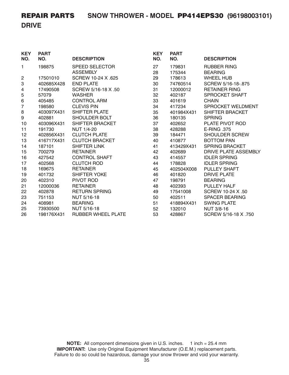 Poulan 435557 User Manual | Page 35 / 44