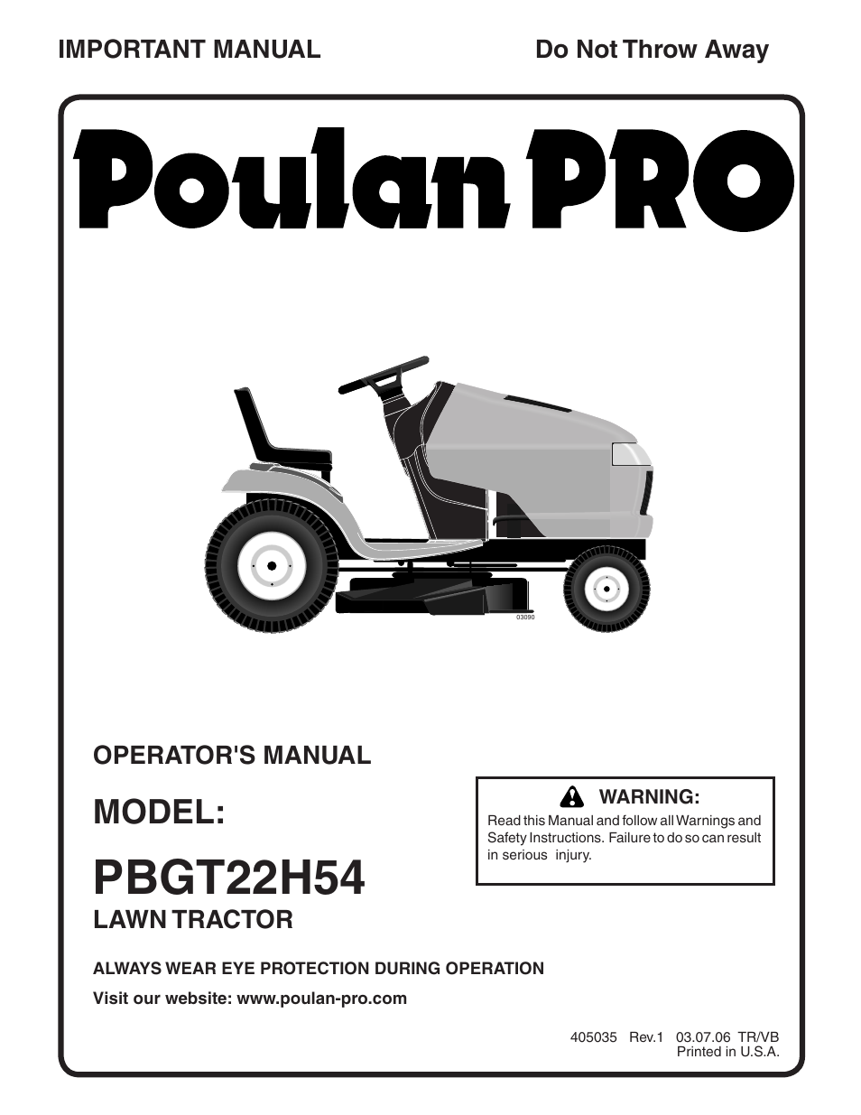 Poulan 405035 User Manual | 32 pages