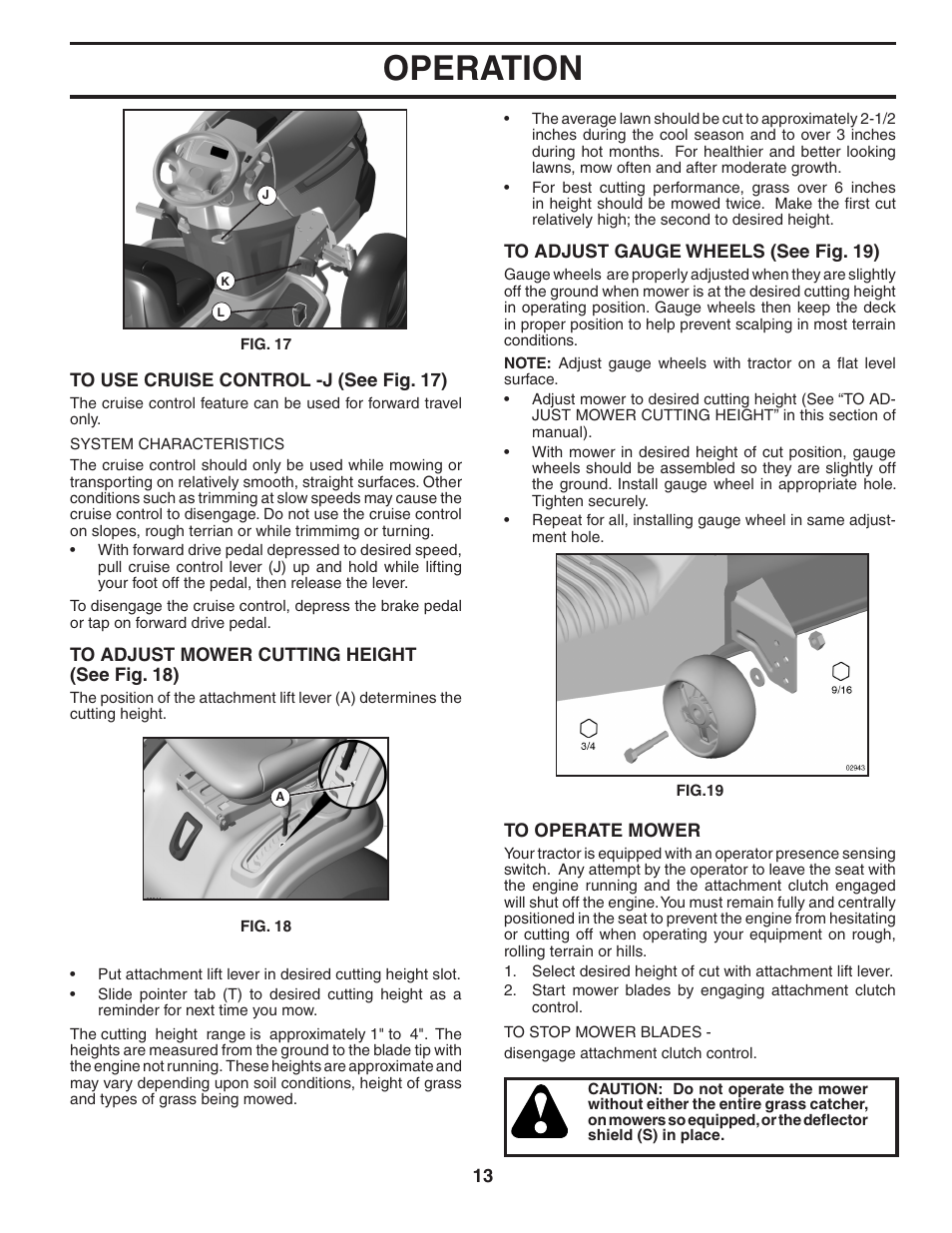 Operation | Poulan 405035 User Manual | Page 13 / 32