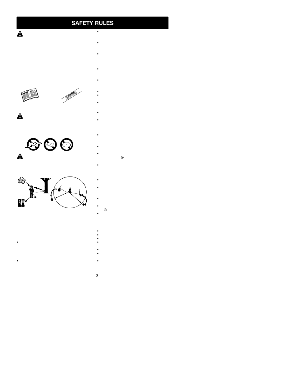 Safety rules | Poulan 530163369 User Manual | Page 2 / 12