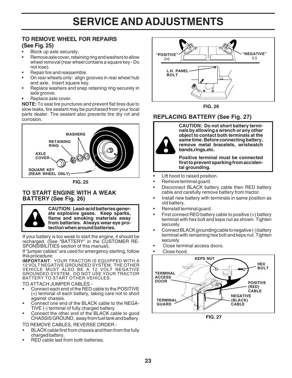 Service and adjustments | Poulan 180265 User Manual | Page 23 / 48