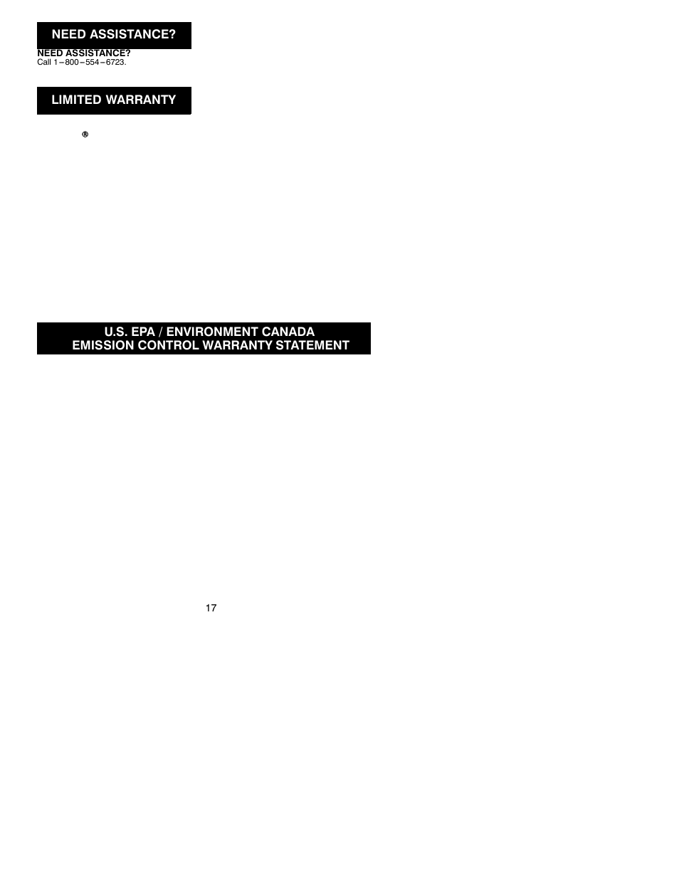 Need assistance, Limited warranty | Poulan 2375 User Manual | Page 17 / 18