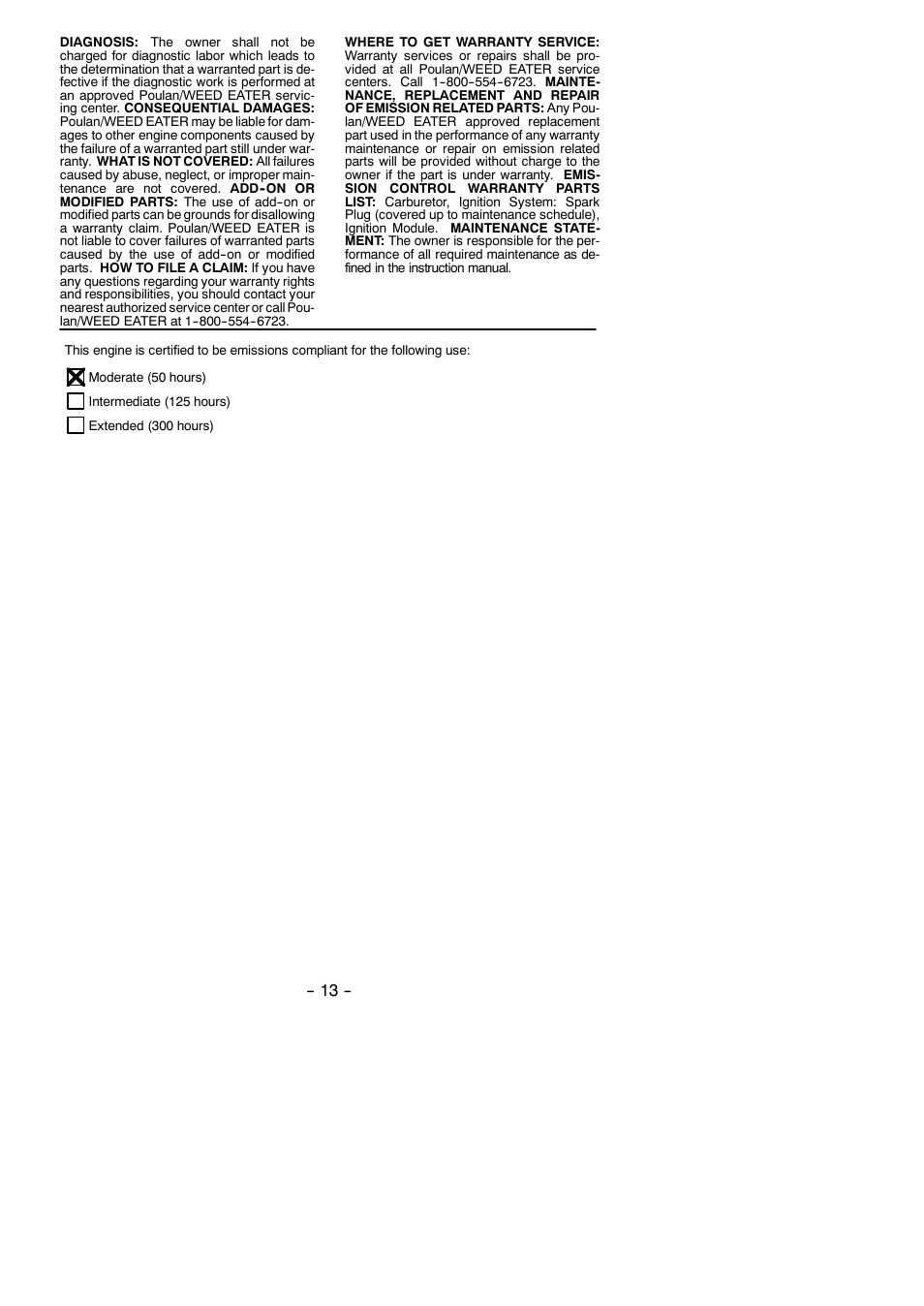 Poulan 545117517 User Manual | Page 13 / 13