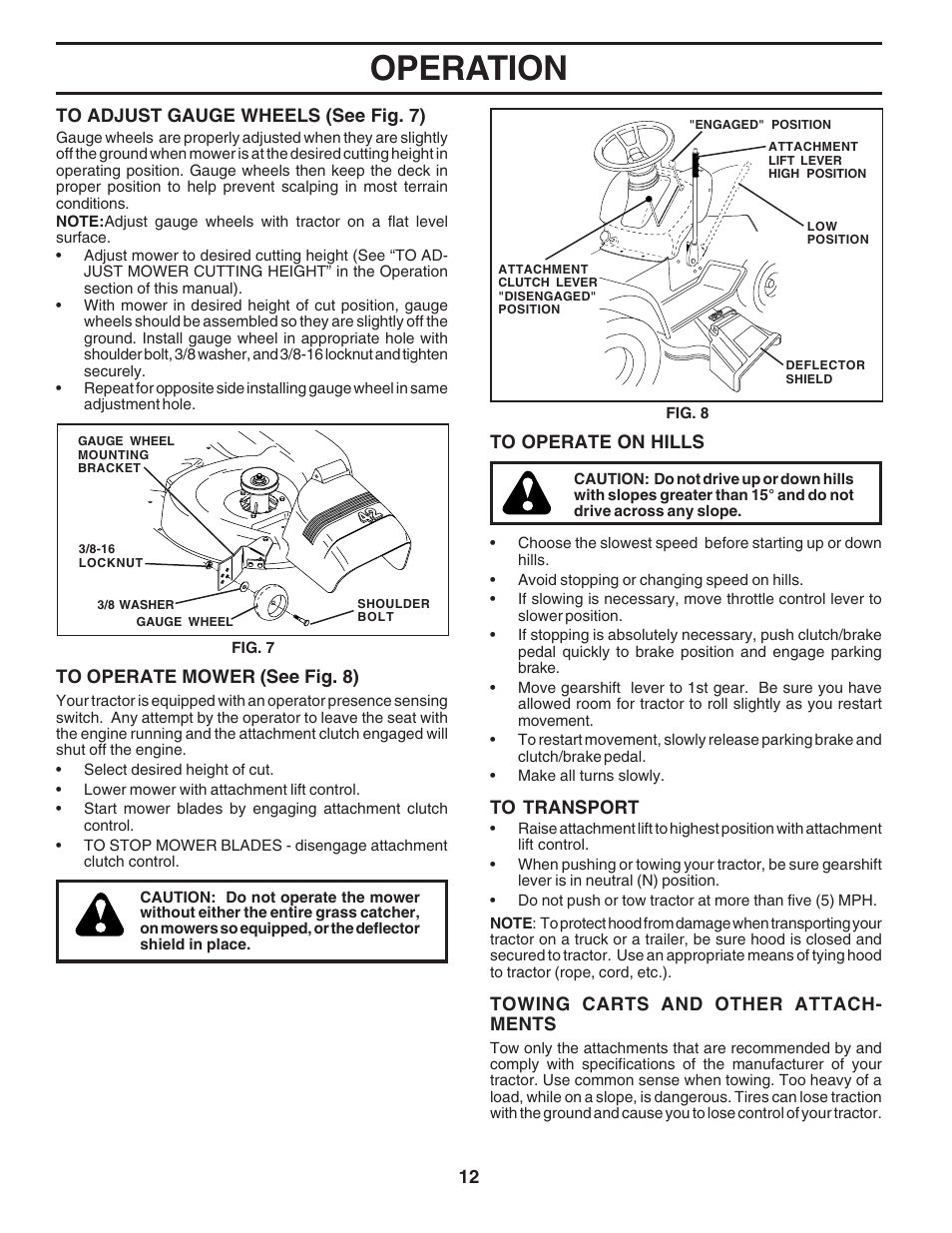 Operation | Poulan 183046 User Manual | Page 12 / 30