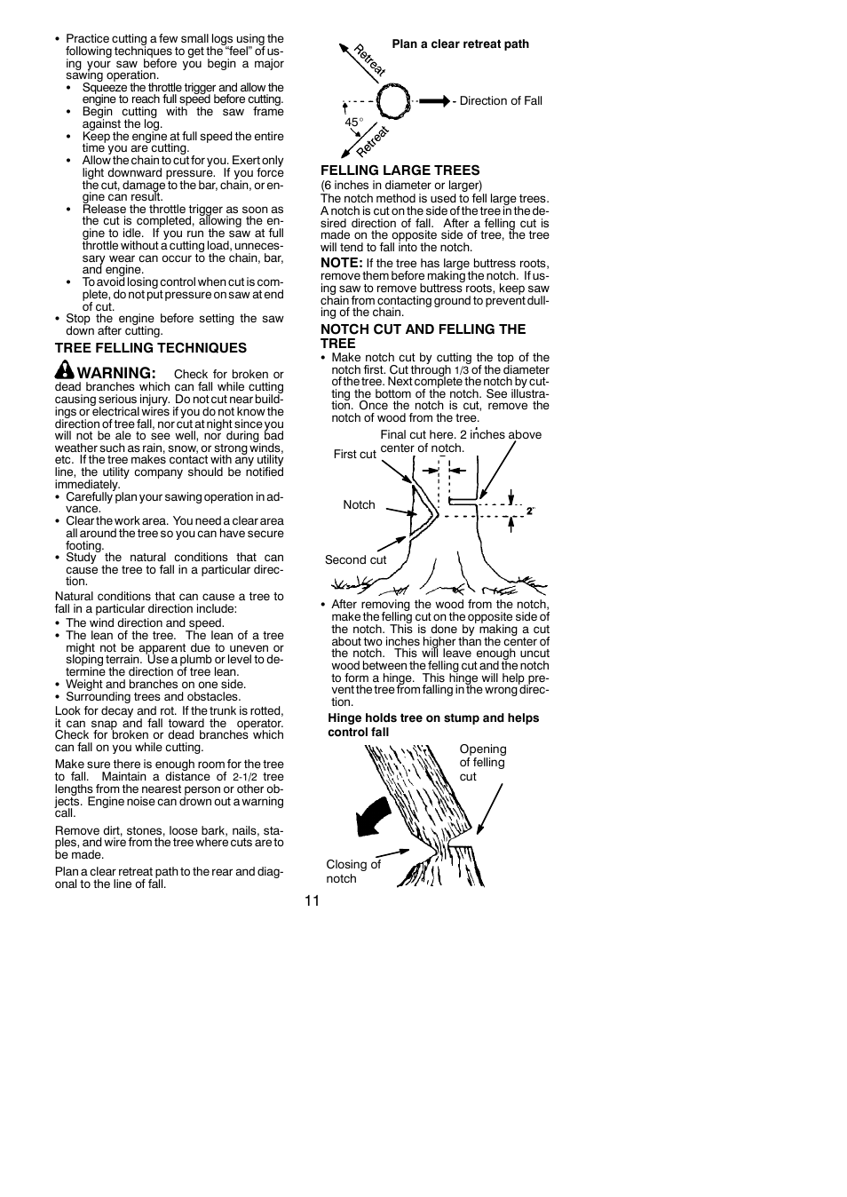 Warning | Poulan PP4620AVL User Manual | Page 11 / 18