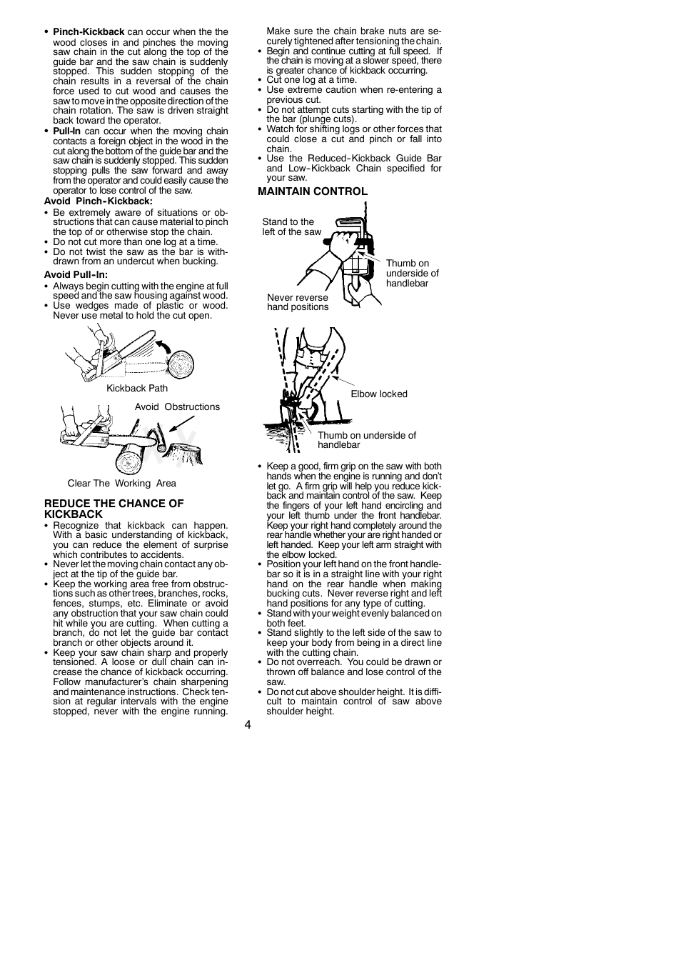 Poulan PP4620AVL User Manual | Page 4 / 18