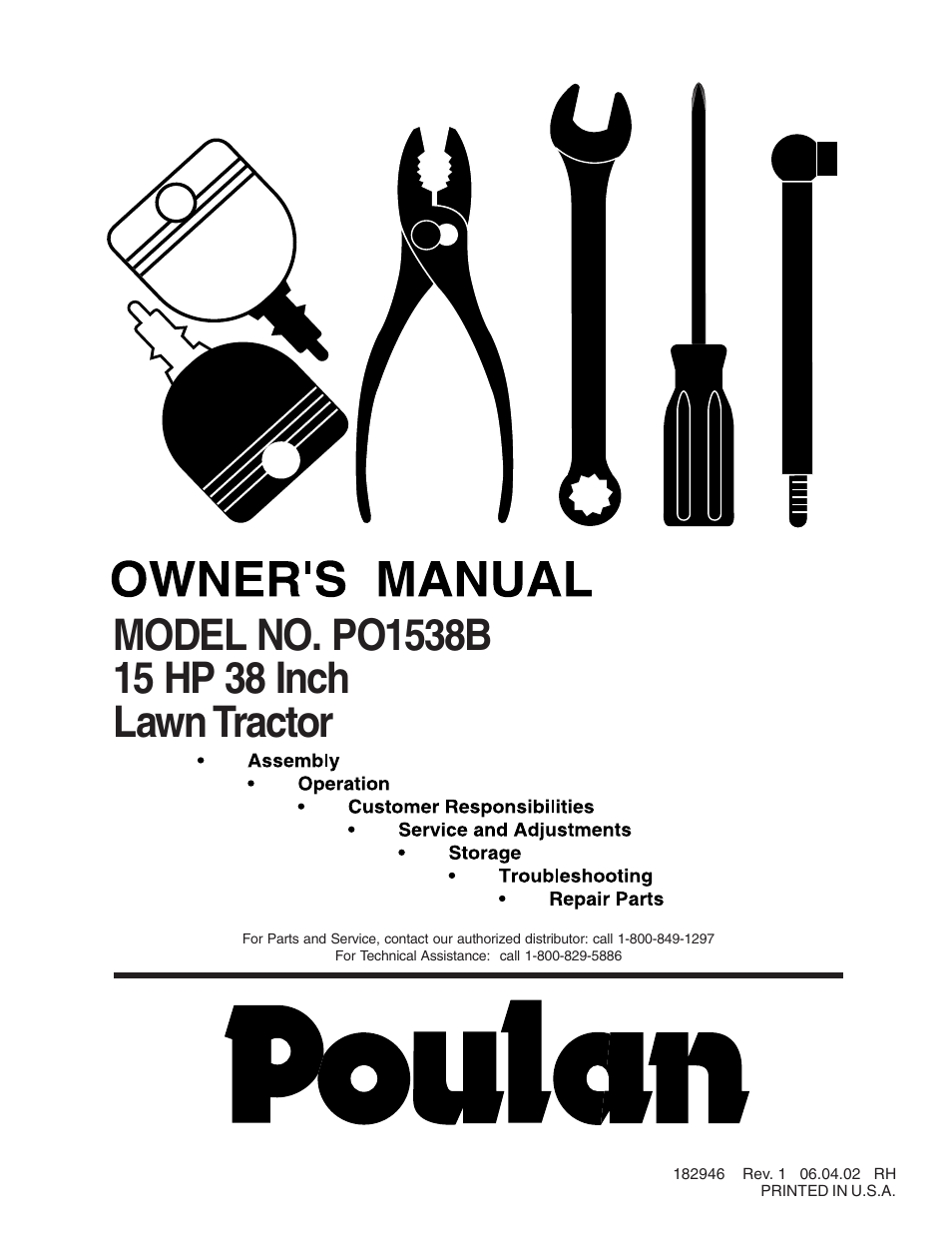 Poulan 182946 User Manual | 48 pages