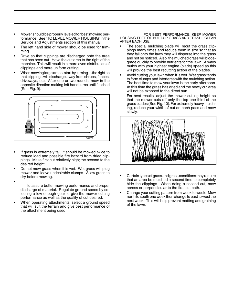 Operation, Mowing tips | Poulan 279370 User Manual | Page 14 / 48