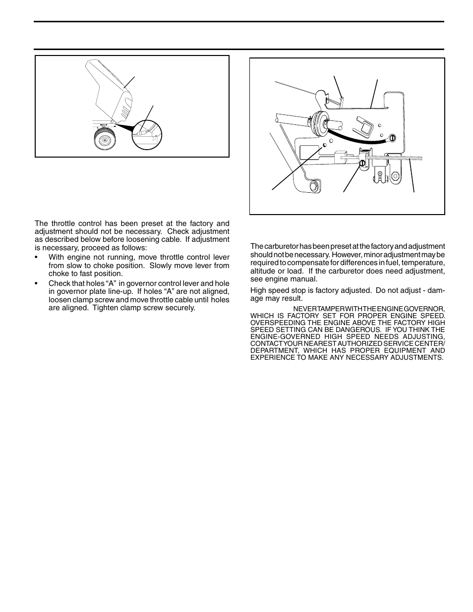 Service and adjustments, Engine | Poulan 279370 User Manual | Page 25 / 48