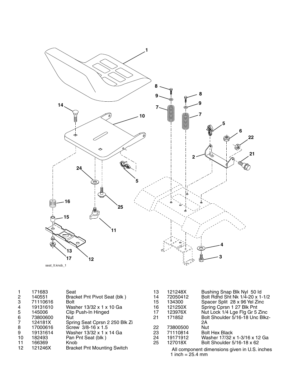 Repair parts | Poulan 279370 User Manual | Page 38 / 48