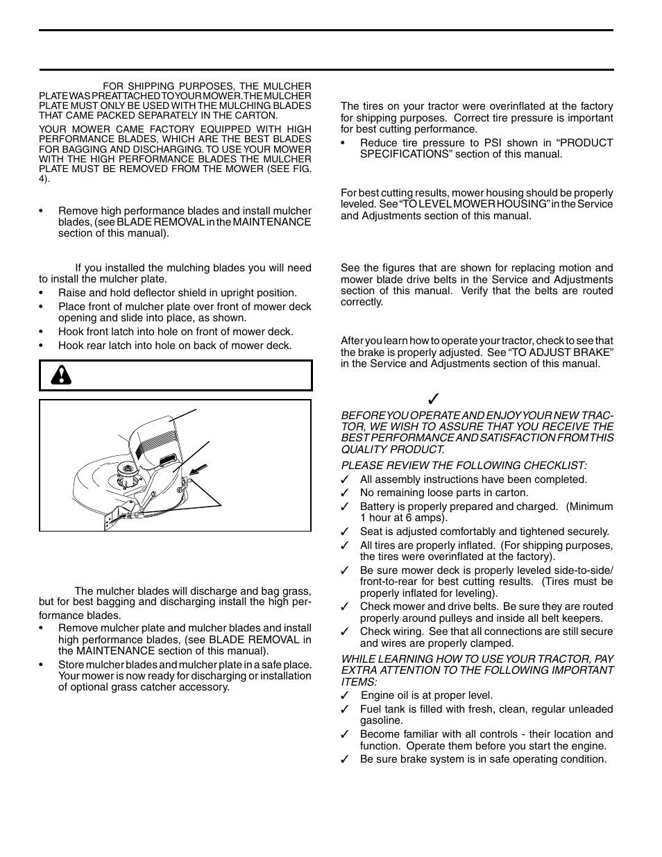 Assembly, Checklist | Poulan 279370 User Manual | Page 8 / 48